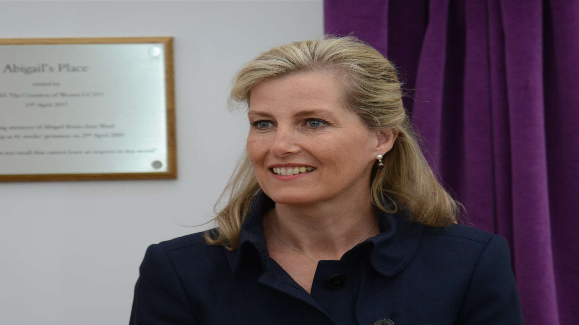 Sophie Countess of Wessex unveiling the plaque