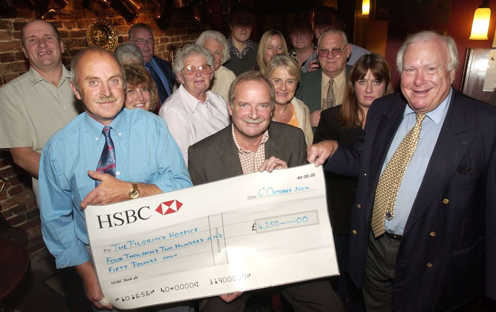 A village event raised £4,250 for the Pilgrims Hospice in October 2004