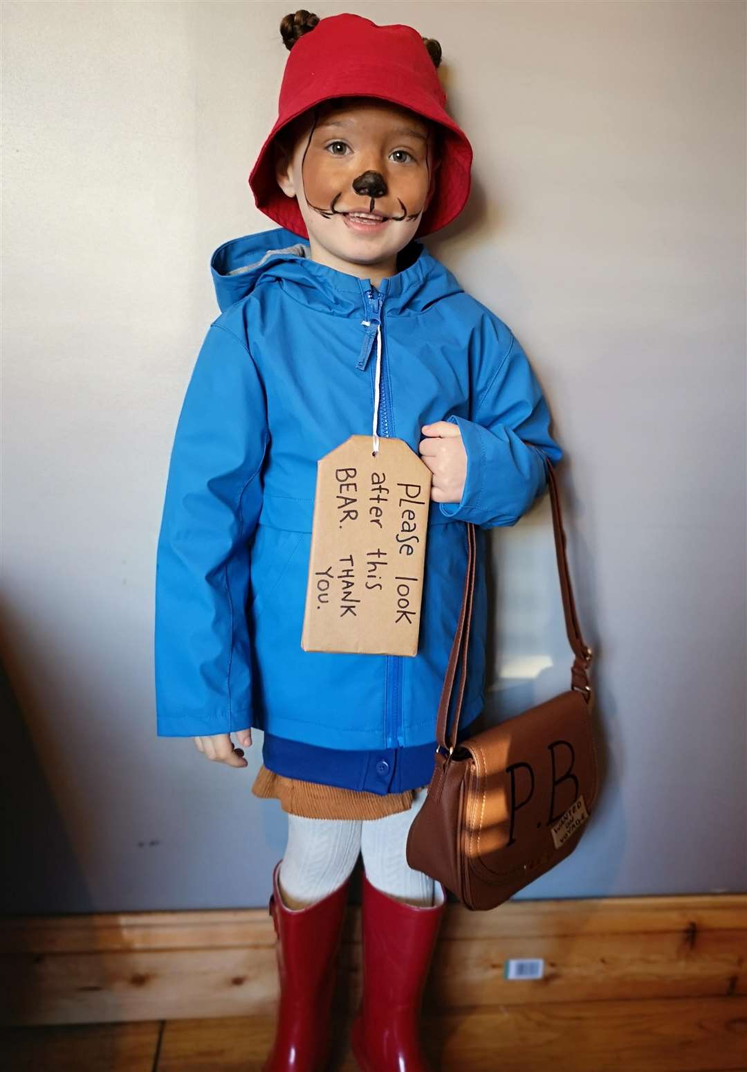 Lola White-Gilson, five of Westminster Primary School, Sheerness as Paddington Bear