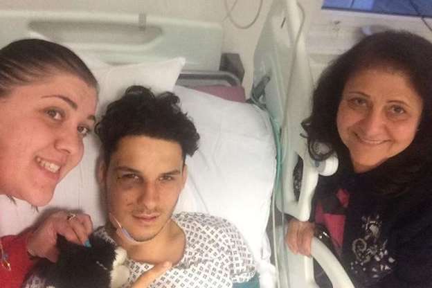 Mentesh Mouherrem posted a hospital selfie on Facebook after the crash