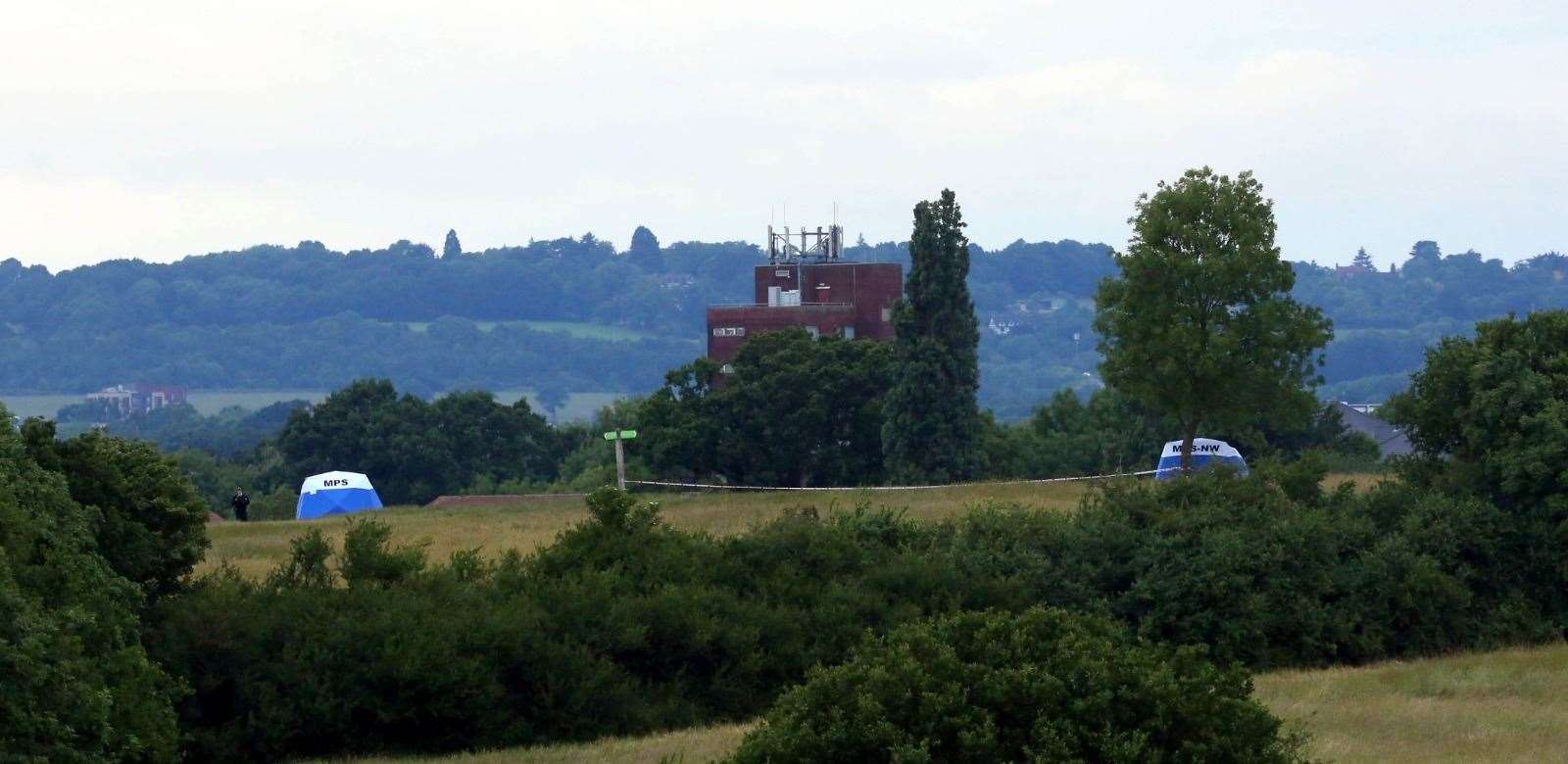 Police investigate the deaths of sisters Nicole Smallman and Bibaa Henry in Wembley. Picture: UKNIP