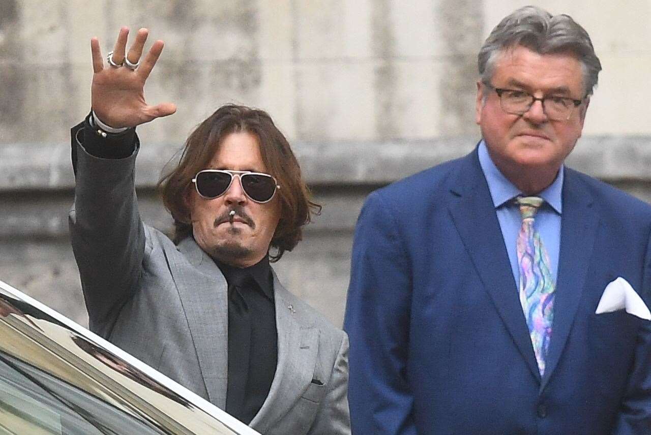 Johnny Depp leaves the High Court in London in March (Victoria Jones/PA)