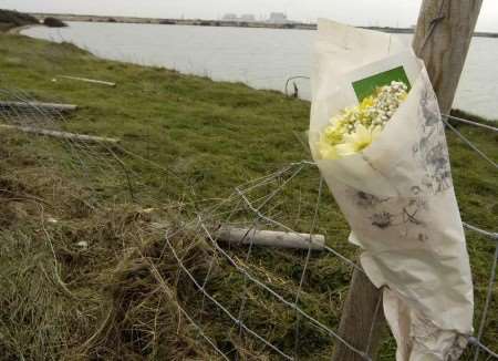 The vehicle crashed through a fence before entering the water. Picture: PHIL HOUGHTON