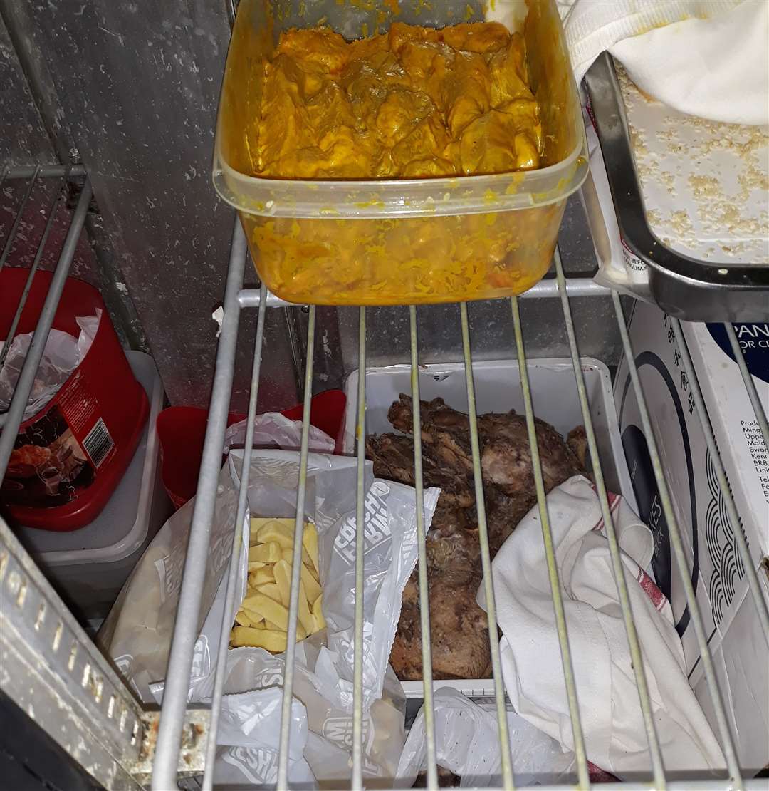 Raw chicken was being stored above cooked meats