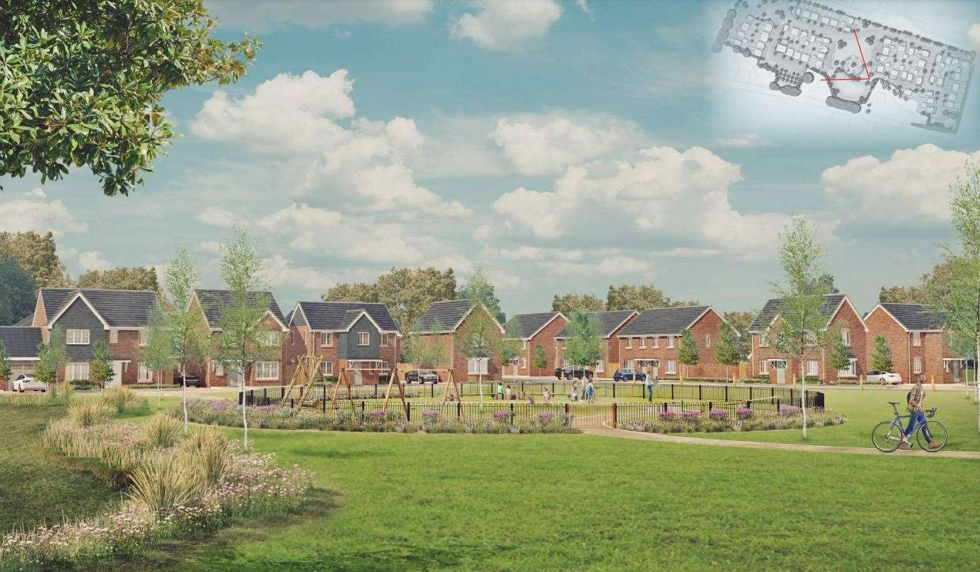 An artist's impression taken from the planning application Photo: Bellway Homes
