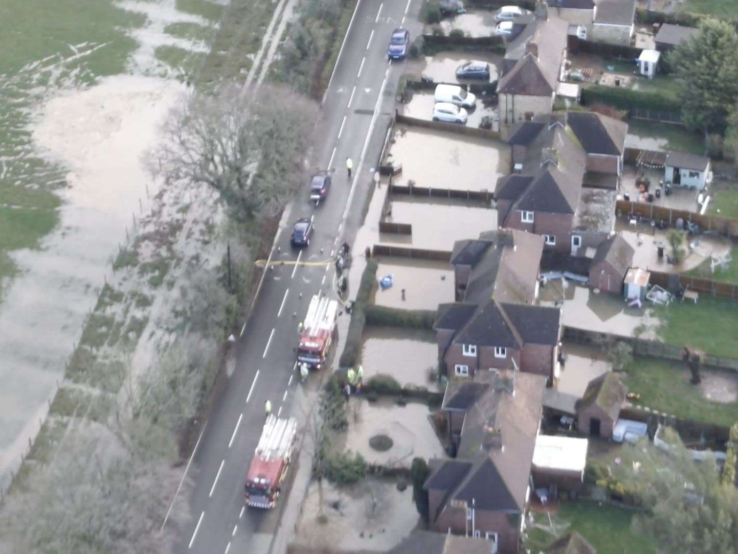 Flooding in Bethersden near Bailey Field after Storm Bella Picture:Simon Bates