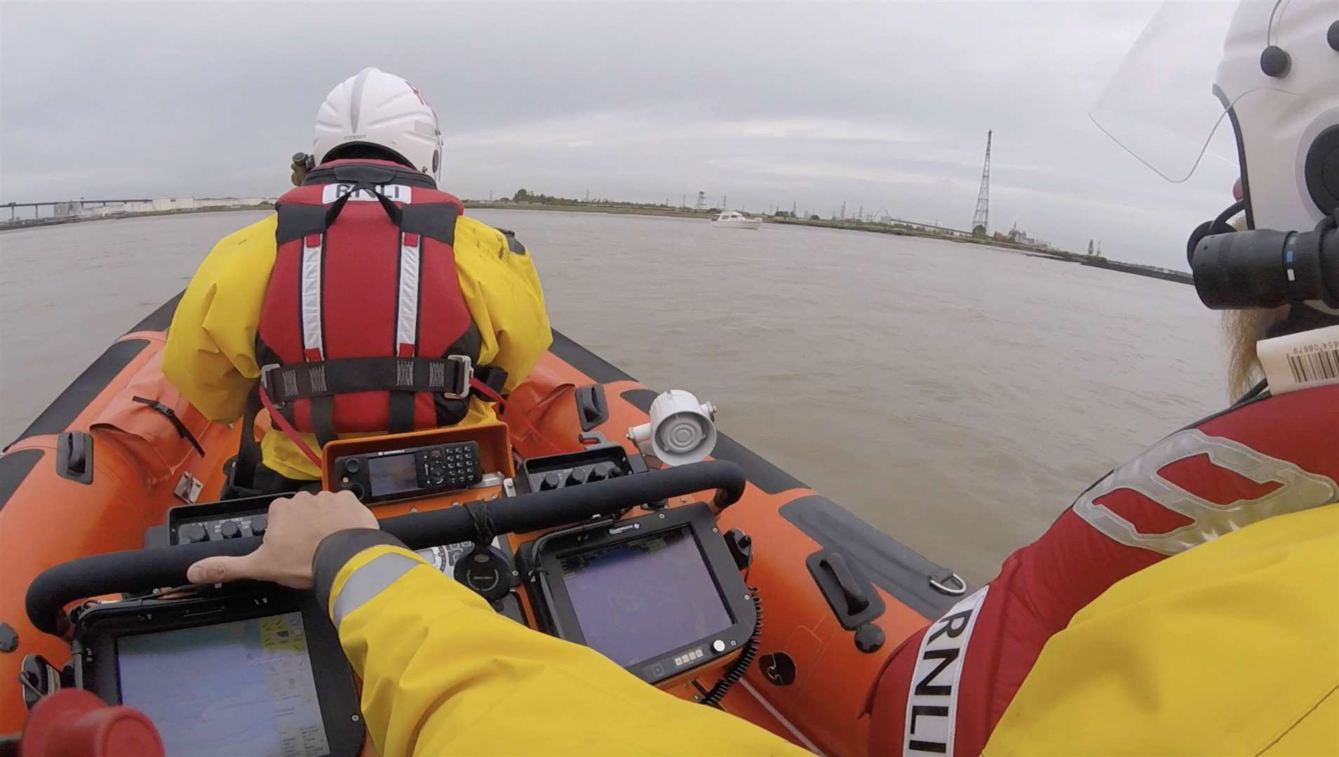 The boat had gone aground in Stoneness near Dartford Bridge. Picture: RNLI