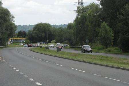 The accident site near Snodland where Aylesford teenager Connor Geary died.