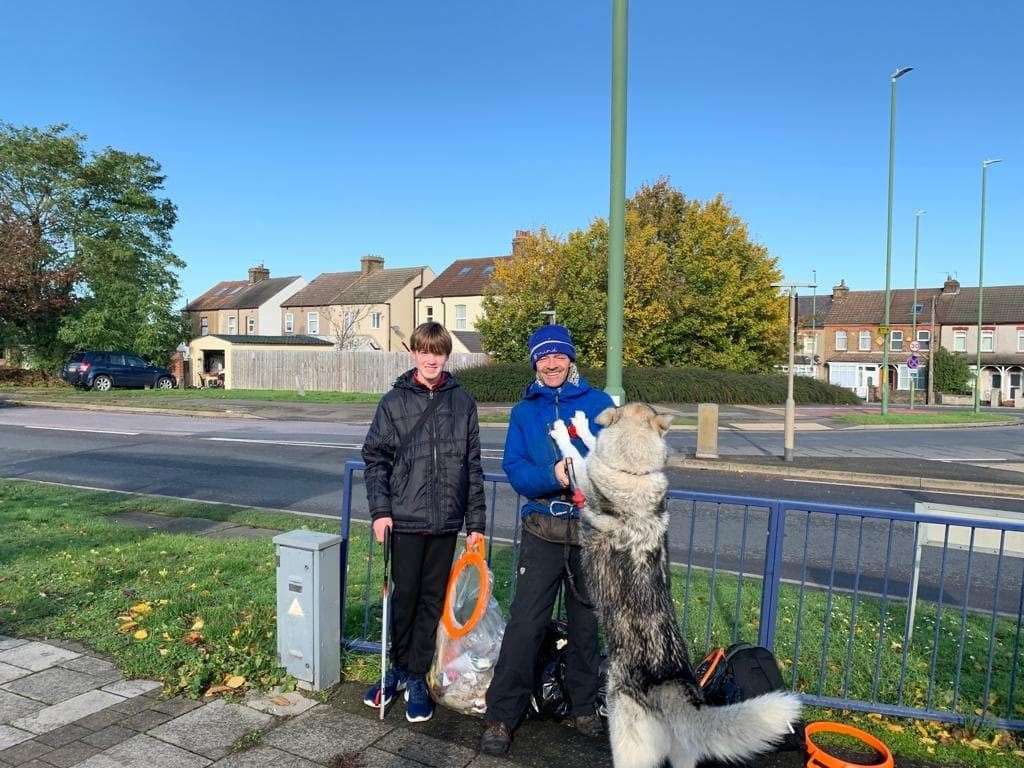 Ben Greenwood, left has been inspired by the work of Wayne and Koda to set his own litterpicking challenge. (20904059)