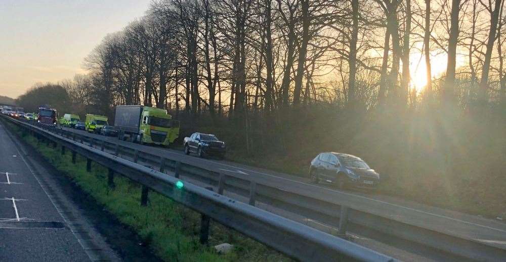 Traffic on the M2. Picture: UKnip