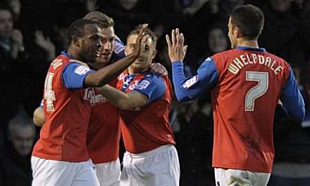 Matt Fish celebrates goal