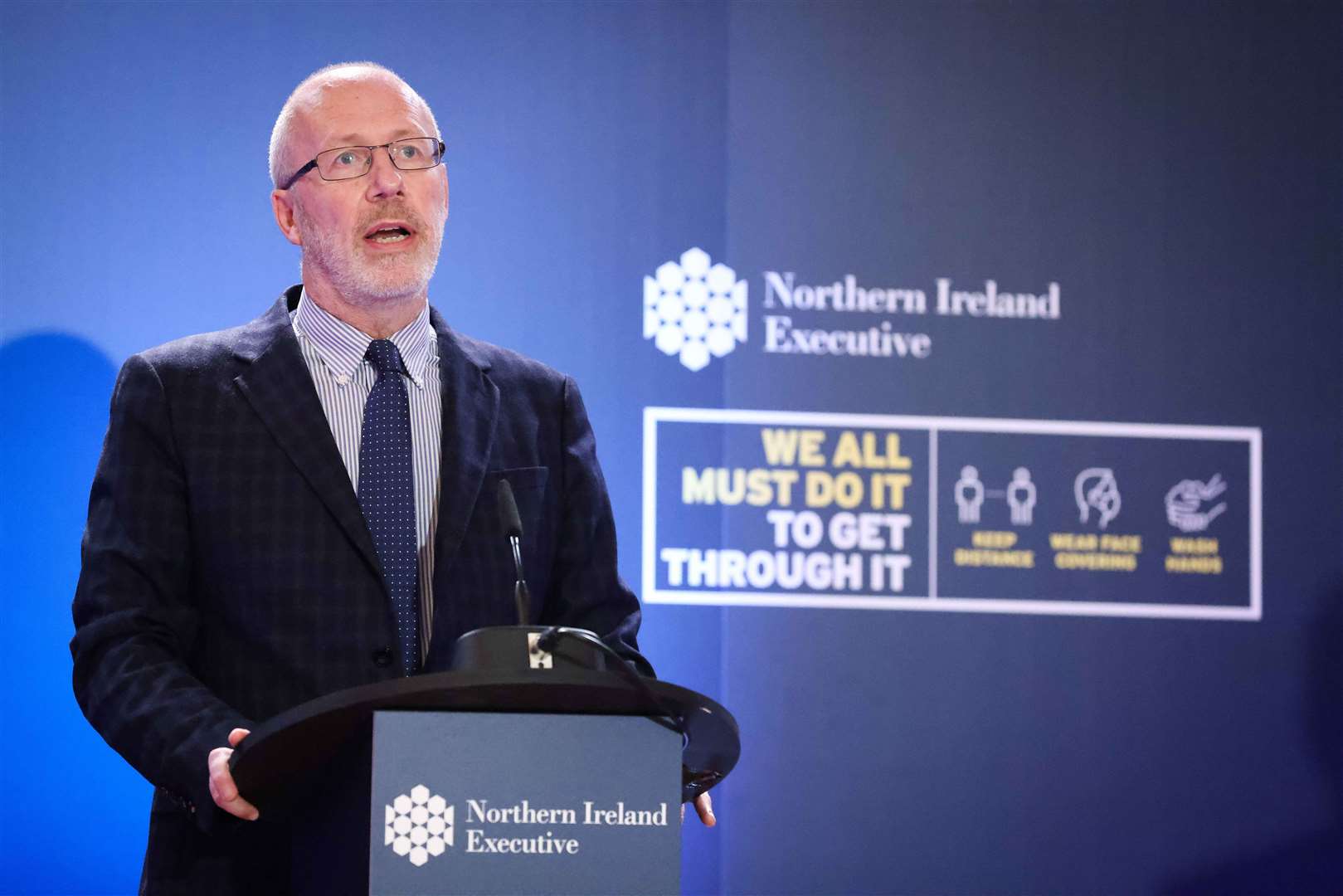 Stormont’s chief scientific adviser Professor Ian Young has said Northern Ireland would have witnessed thousands of Covid-19 deaths (Kelvin Boyes/Press Eye/PA)