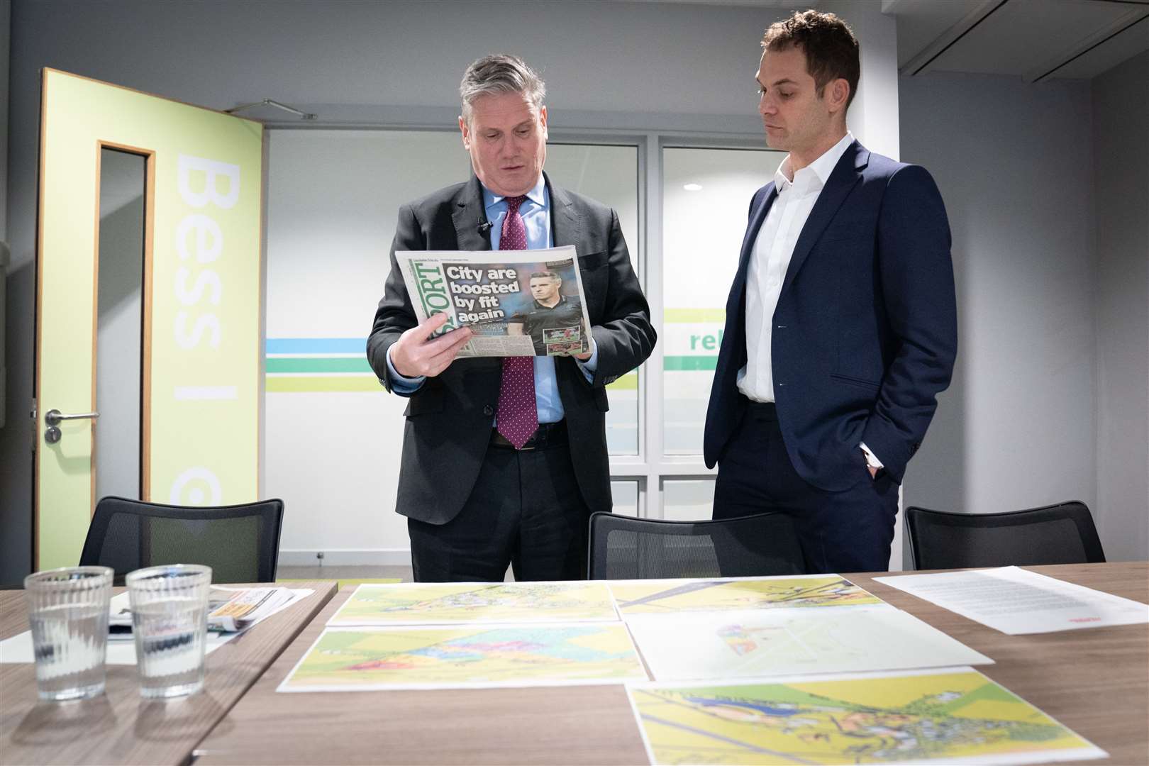 Labour leader Sir Keir Starmer with Hamish Falconer (Stefan Rouseau/PA)