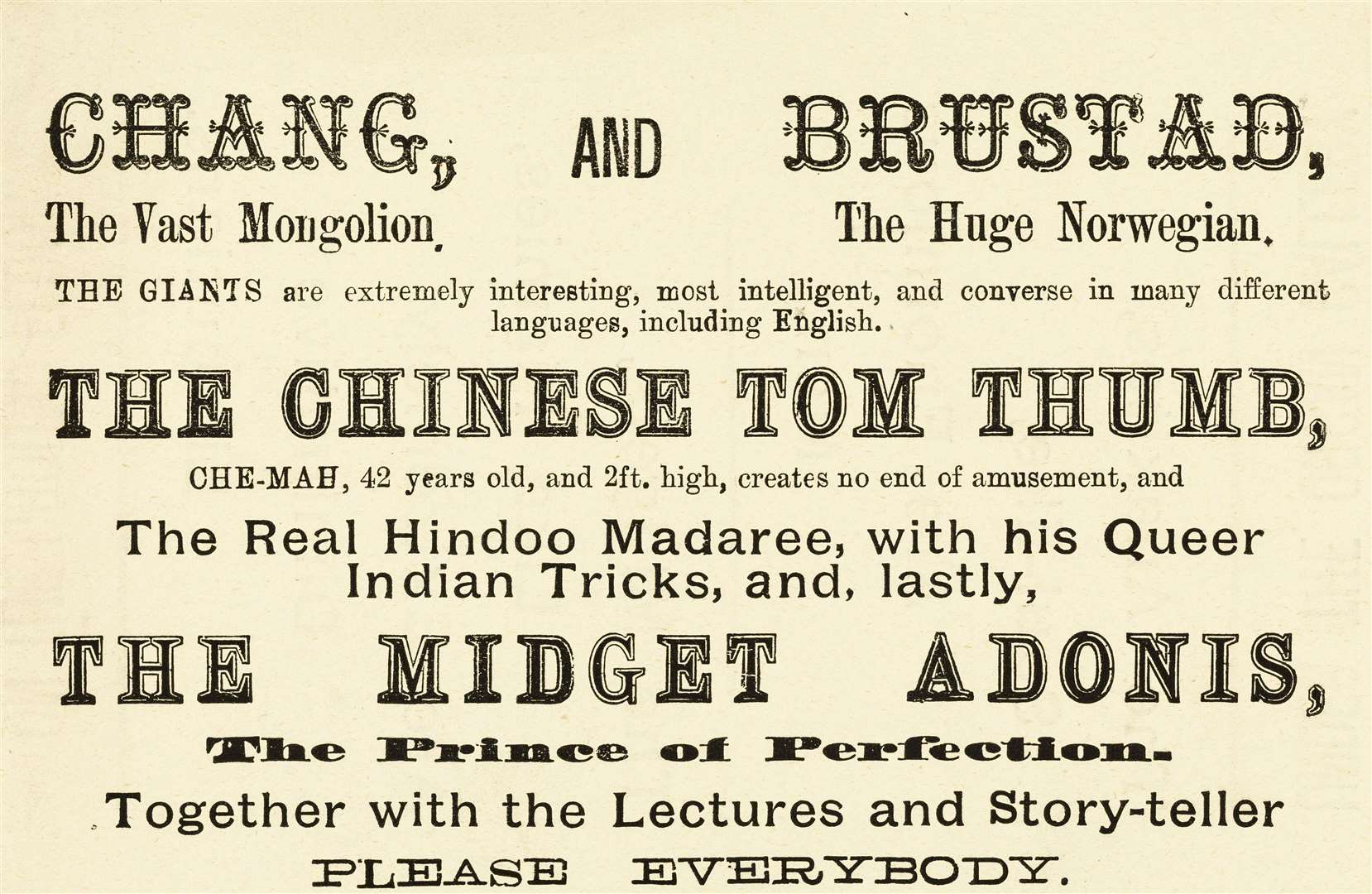 Dating from around 1880, promoters knew people were willing to pay to gawp. Picture: Wellcome Collection