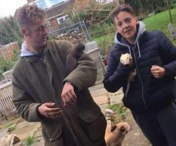 Charlie Dwyer and friend Ollie Smith. Picture: Ollie Smith