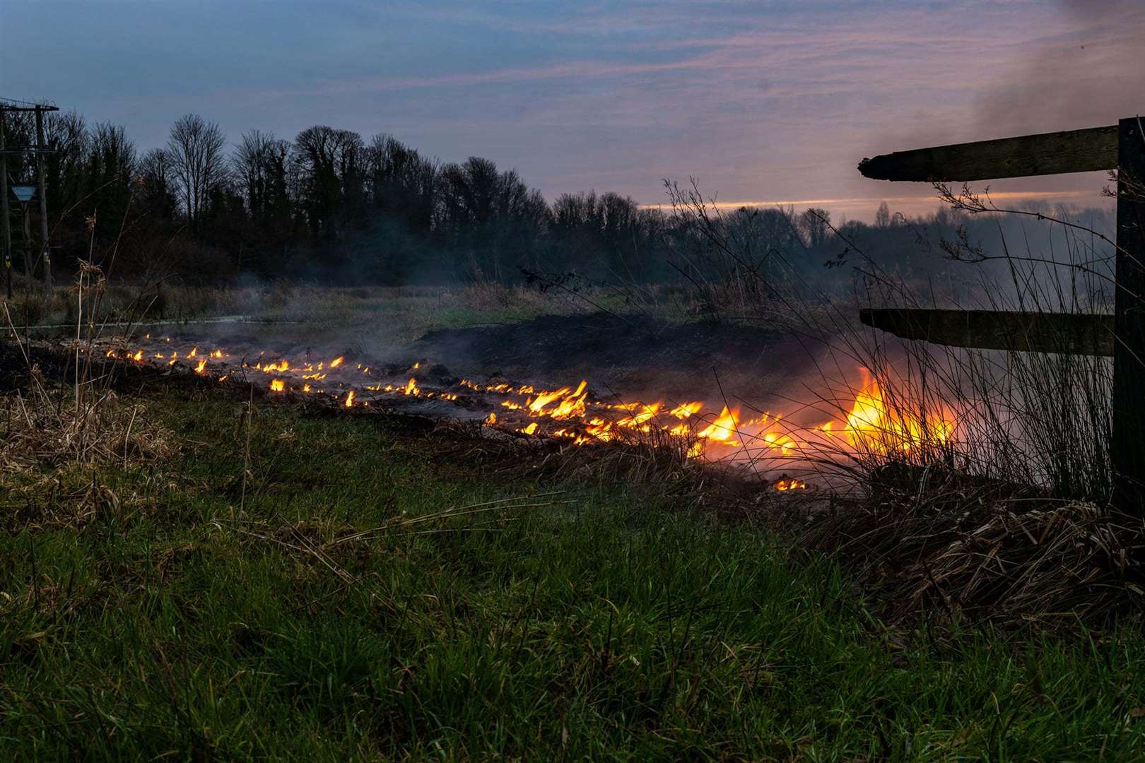 The latest arson attack at the Hambrook marshes