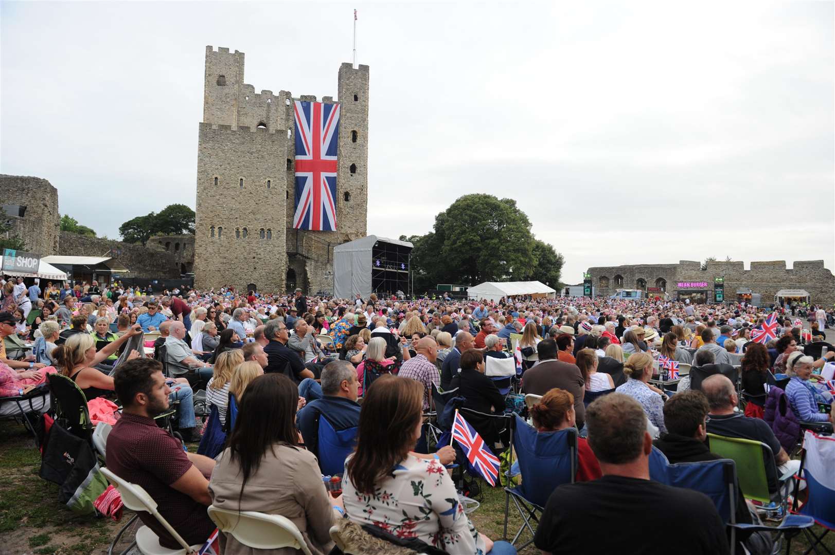 Rochester Castle during the concerts