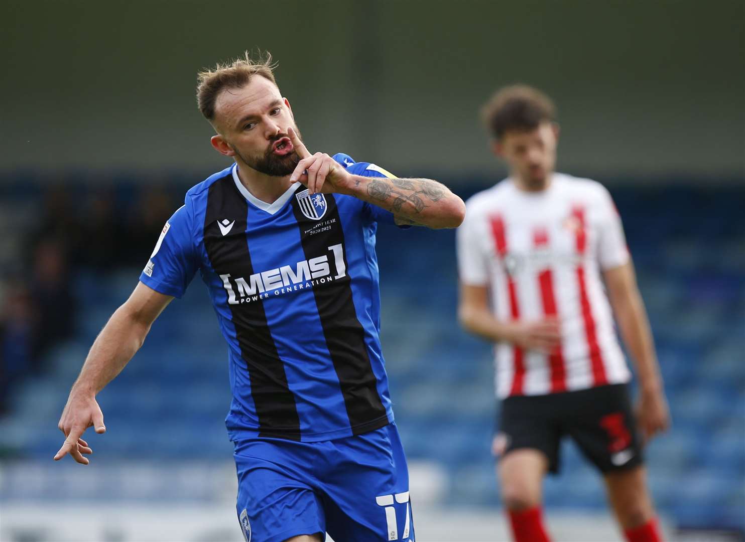 Gillingham goalscorer Danny Lloyd Picture: Andy Jones