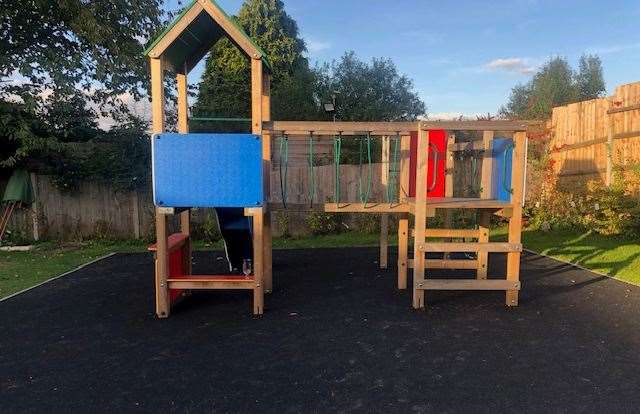 As part of the work going on it looks as if the play area has also had a major makeover