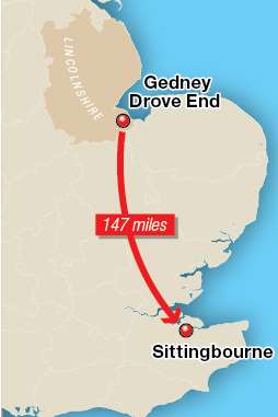 The distance the couple are moving while continuing to be councillors in Sittingbourne