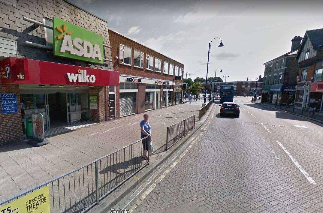 These paving blocks on Strood High Street have been replaced by asphalt.