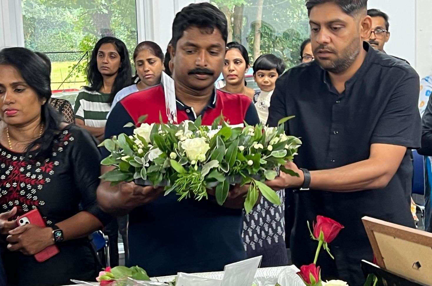 A ceremony for Vijay Kumar at Allington Baptist Church. Picture: Vitny John