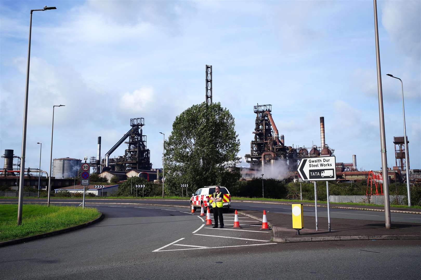 The plant currently employs around 4,000 people and is looking to replace its coal-fired blast furnace (Ben Birchall/PA)