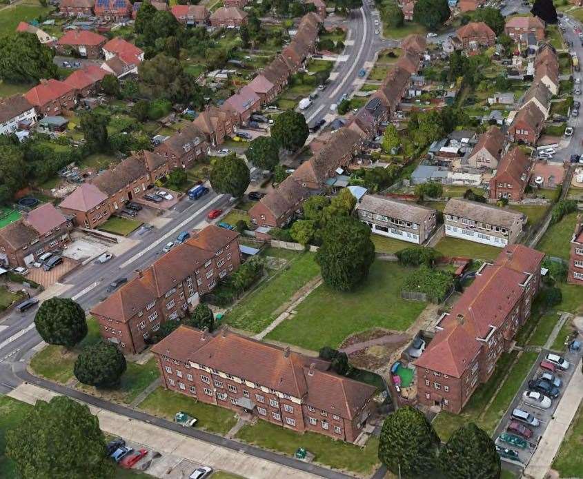 An aerial view of the current site. Picture: BPTW