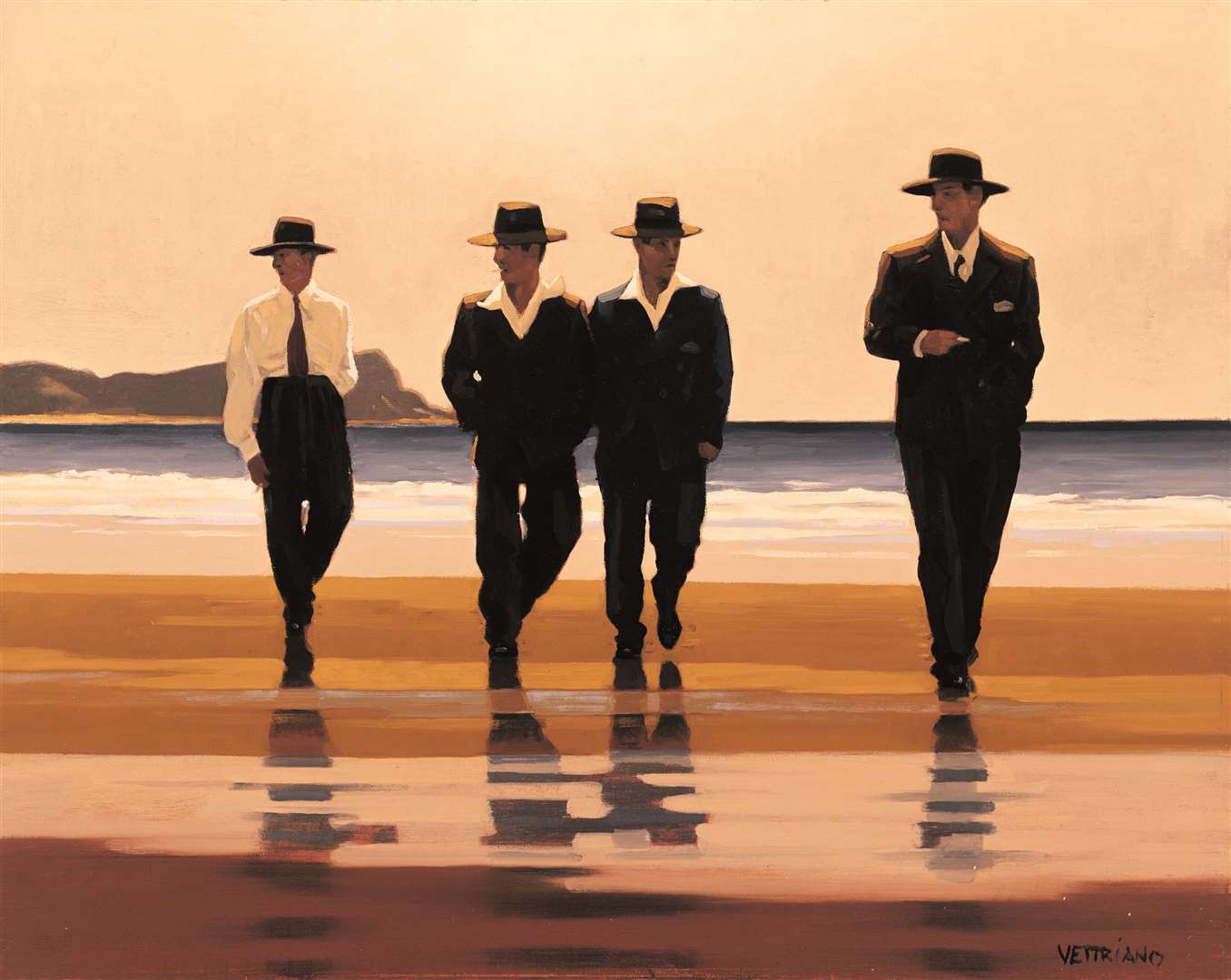 The Billy Boys is one of Vetrriano’s well-known works (Jack Vettriano/PA)