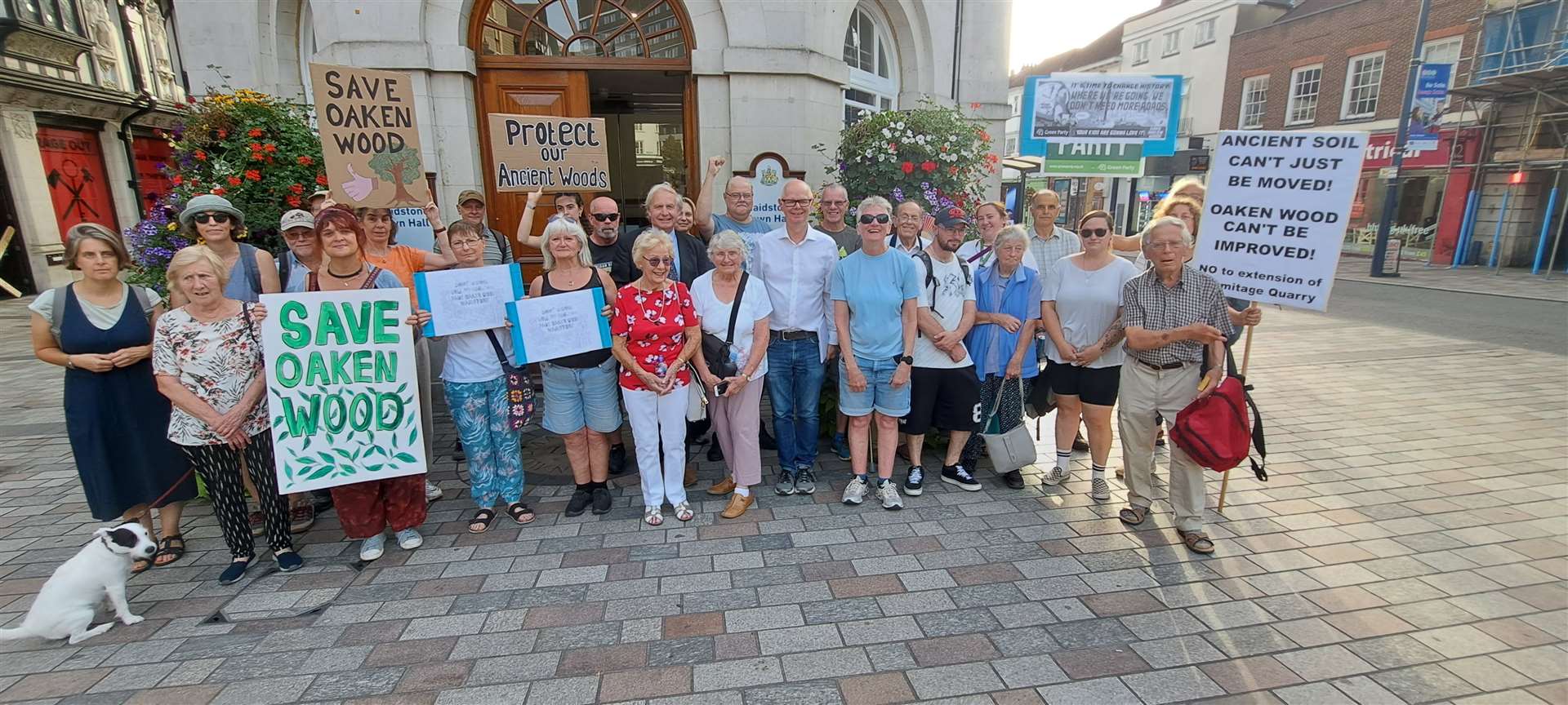 The picket outside Maidstone Town Hall