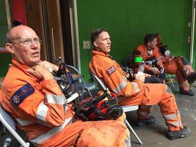 Malcolm Cowie, left, in his technical rescue kit (4764034)