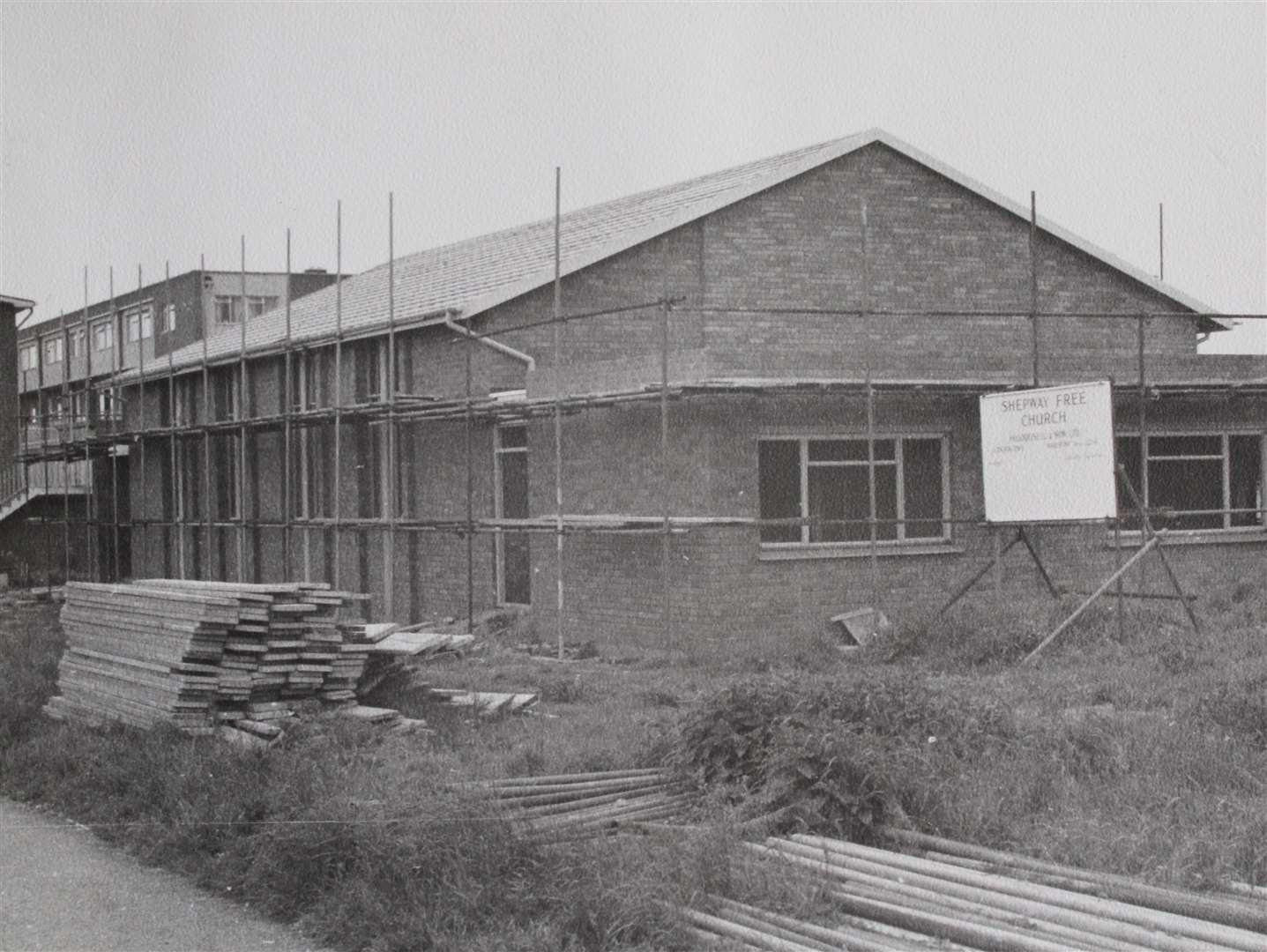 The Shepway Free Church under construction by Mangravat Free Church Goodsell and Son in Maidstone