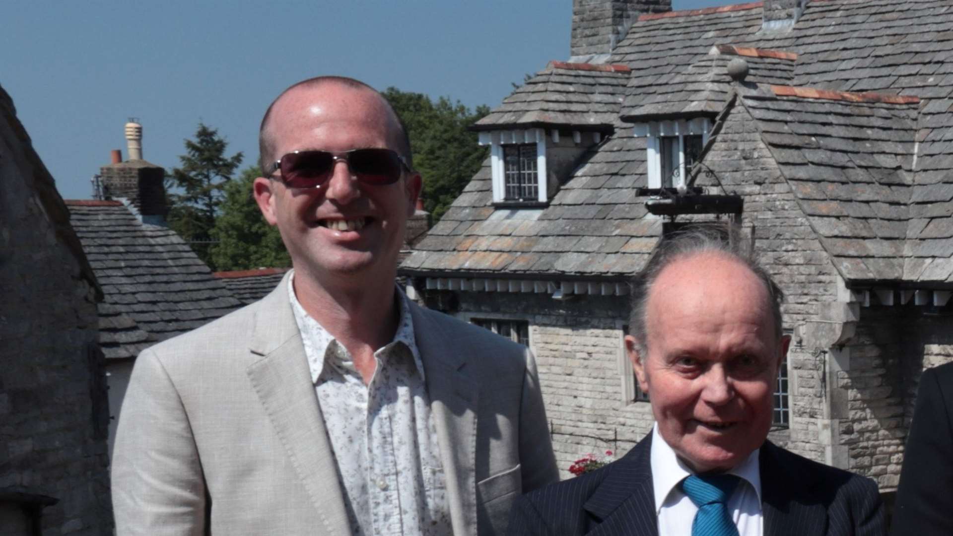 Keith with his father Mike who died of cancer last year (Family handout/PA)