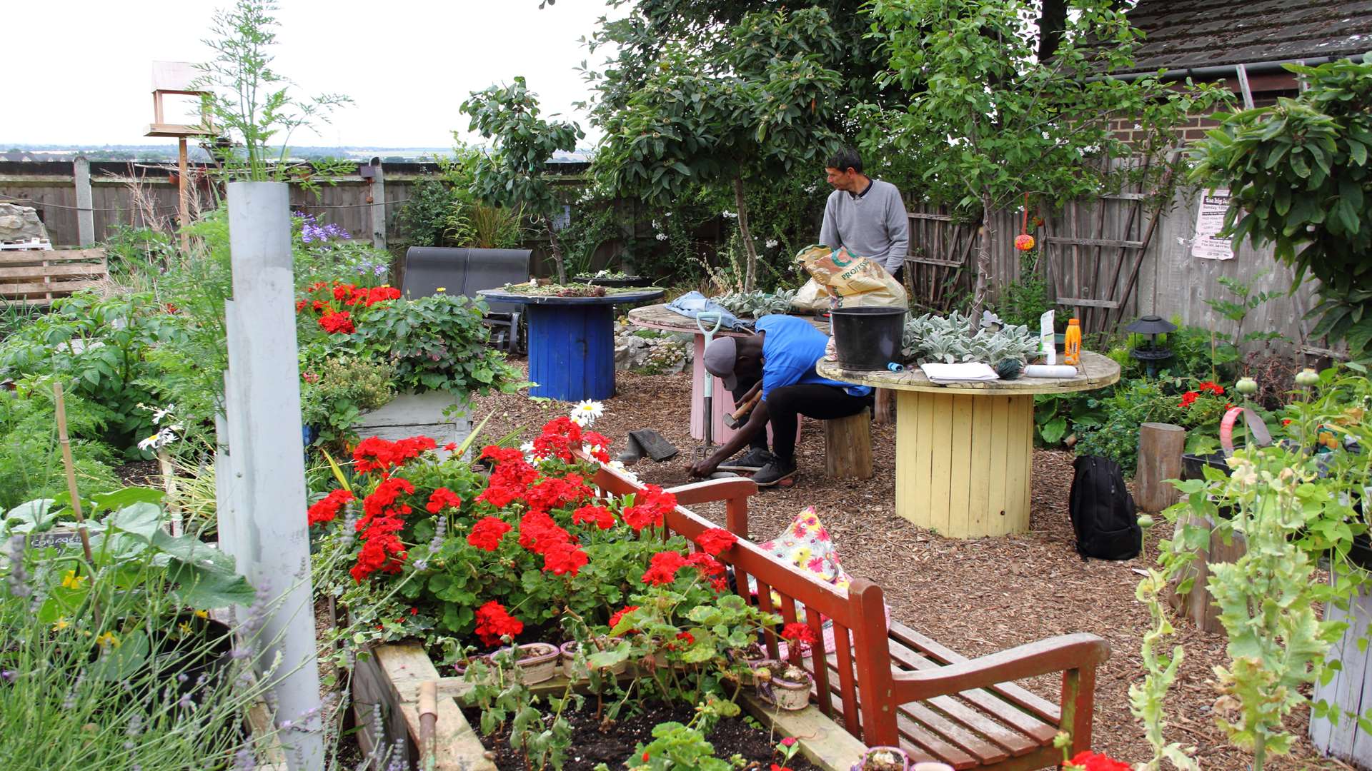 No Walls Gardens has been renovating the community garden at St Botolph's Church in Northfleet