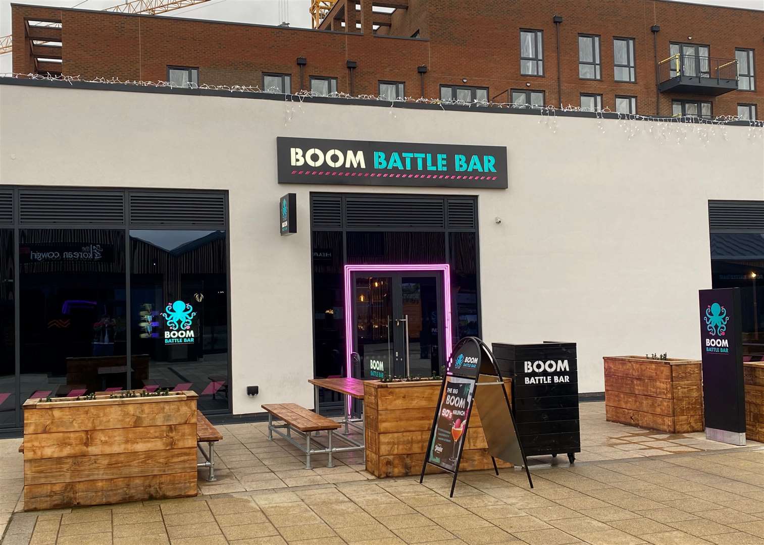 The chicken burger was served up at Boom Battle Bar on the Riverside complex in Canterbury