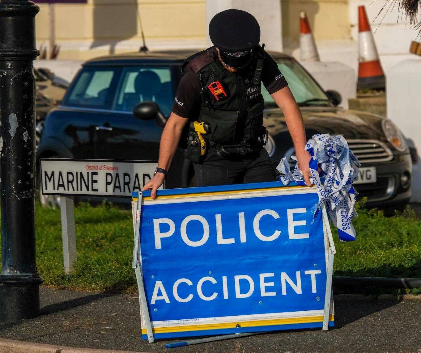 A cordon was later removed by police in Marine Parade, Folkestone Picture: Dan Desborough (4916322)