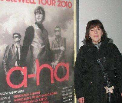 Nicole Nitschke at an a-ha concert