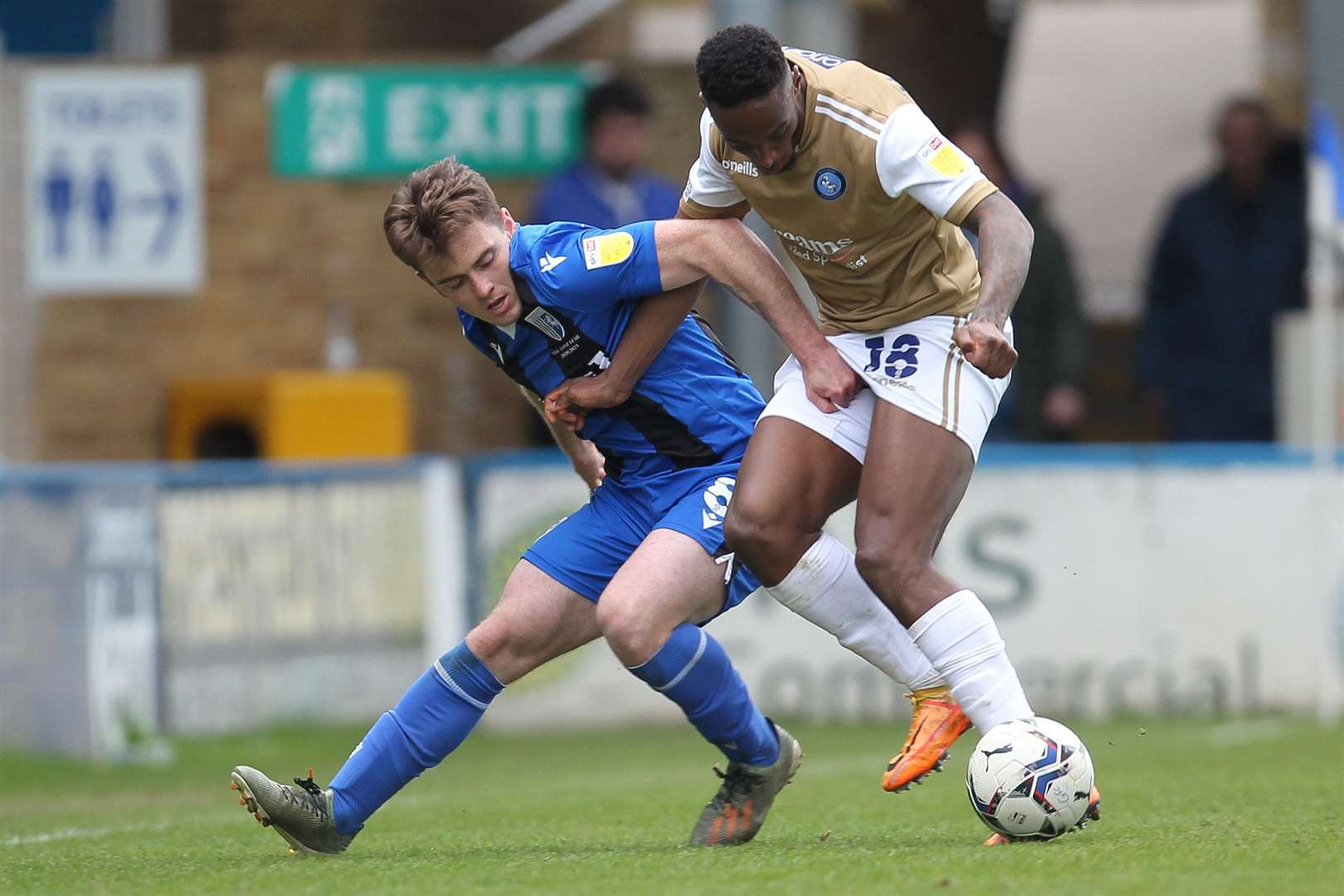 Ben Thompson in action against Wycombe Picture: KPI