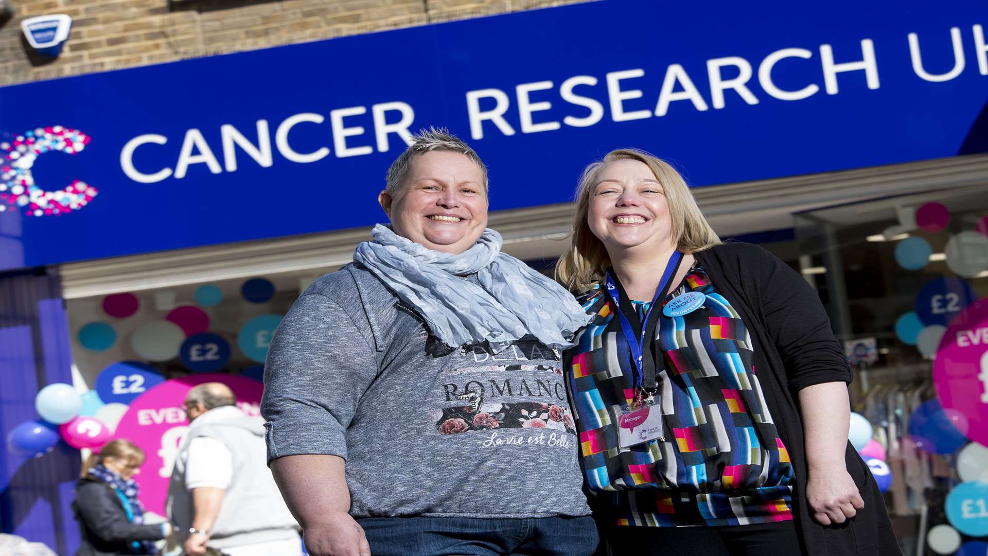 Gravesend cancer survivor Liz Ware and shop manager Tina Knevett