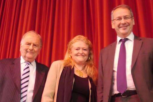 Thanet MPs Sir Roger Gale and Laura Sandys with Minister for Employment Mark Hoban, right