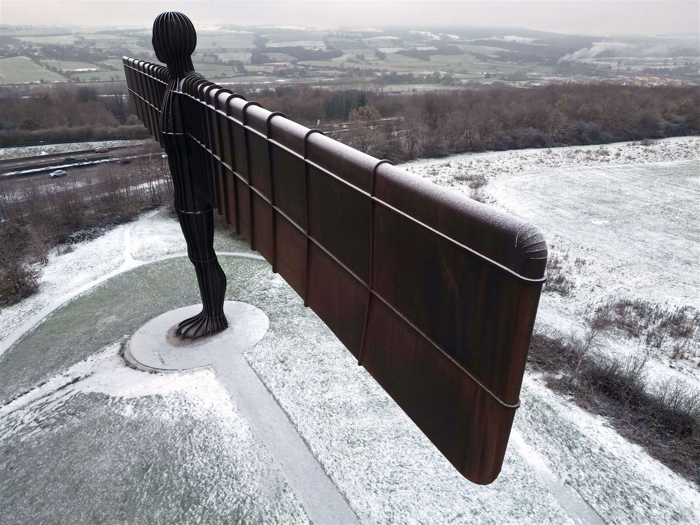 The Angel of the North in Gateshead (Owen Humphreys/PA)