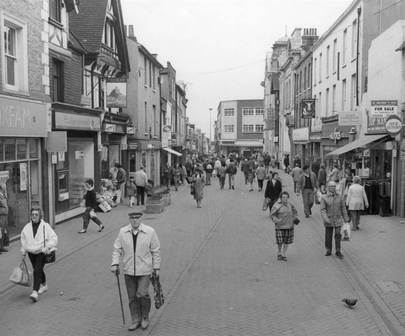 Gravesend town centre pictured in 1991