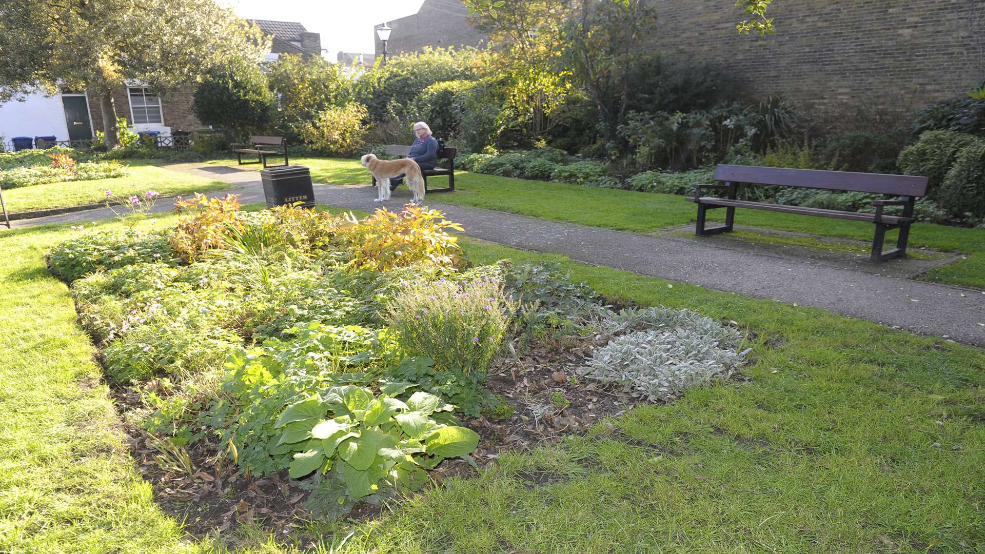 The memorial garden as it is today.