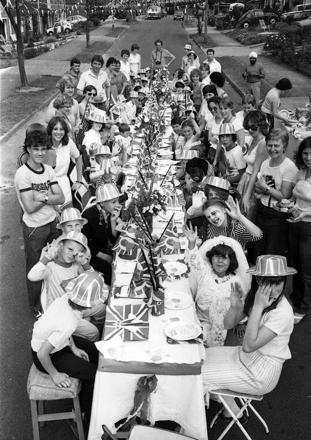 A party to celebrate the 1981 wedding of Charles and Diana at Sussex Drive, Walderslade