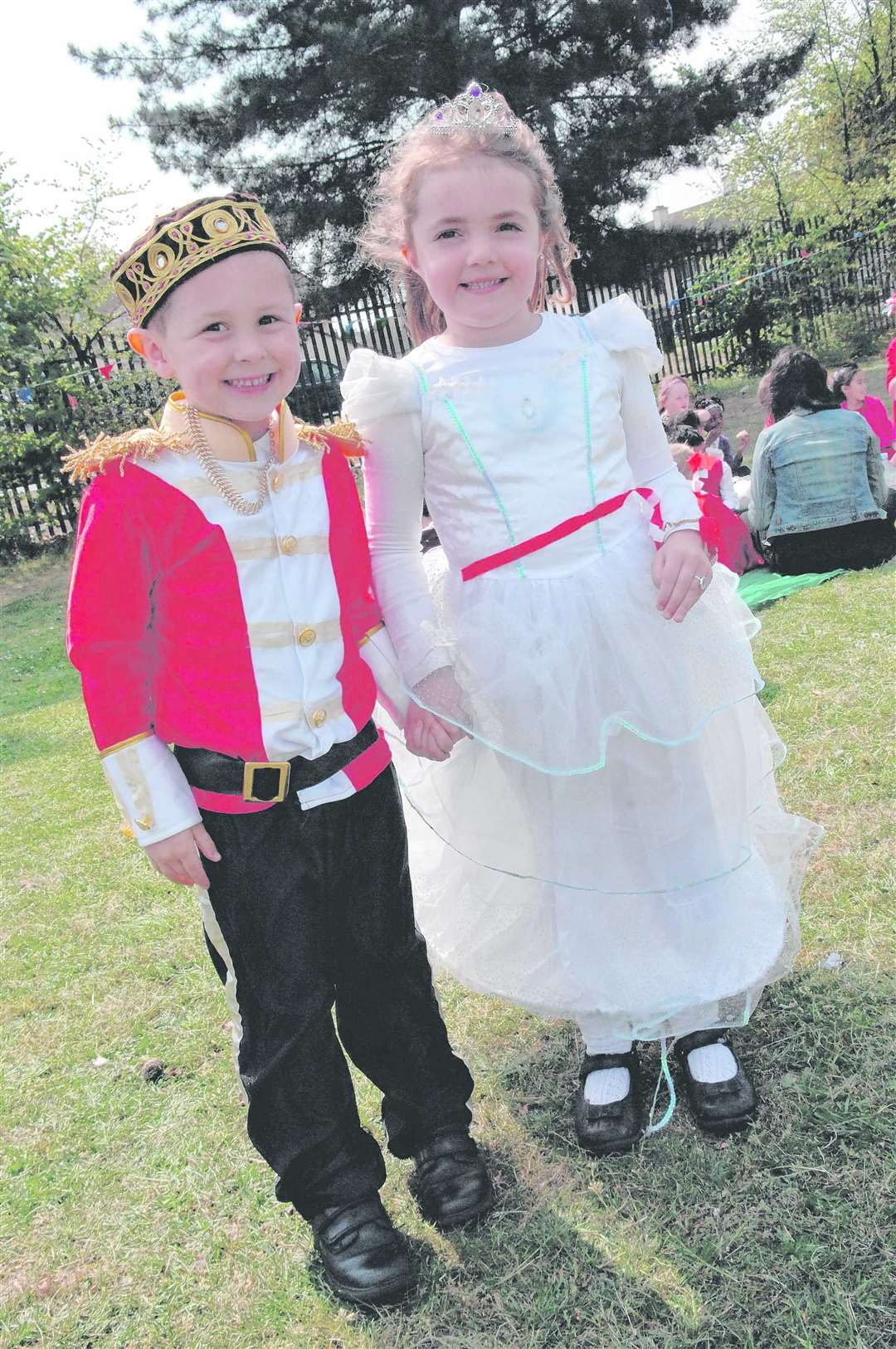 The Reception class Wills and Kate - Ben and Tia, both 5 - got into the royal wedding fun at St Anselms Primary School, Dartford. Picture: Nick Johnson