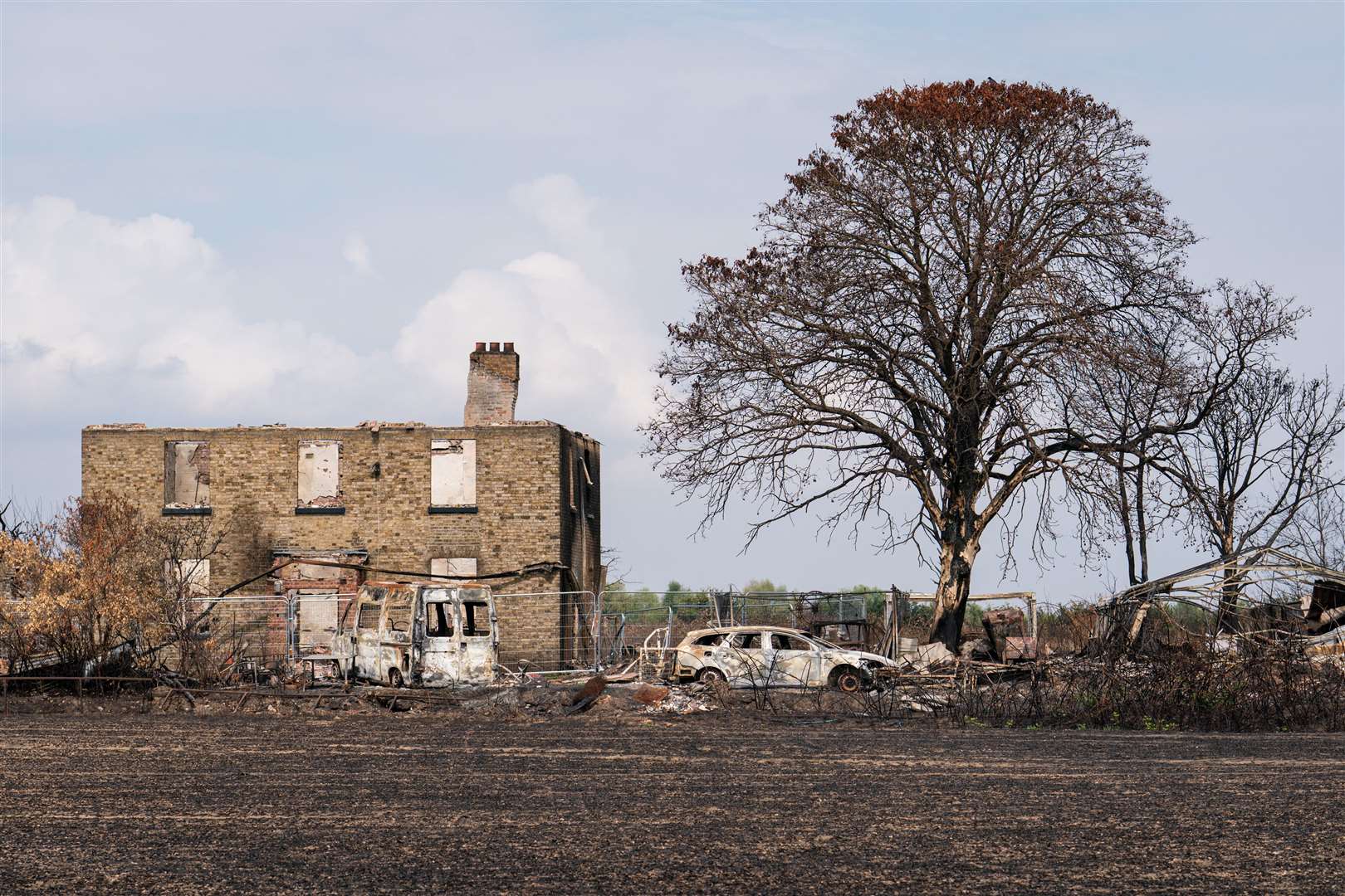 Many locals are still unable to return to their homes (Dominic Lipinski/PA)