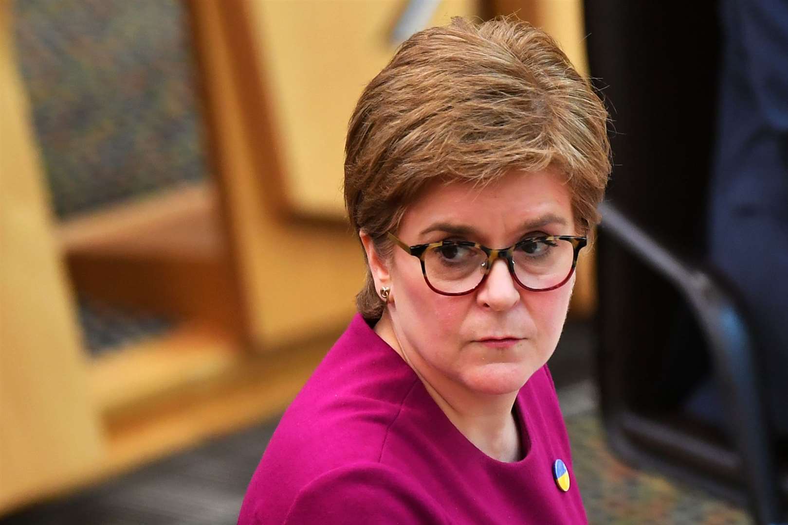 Scotland’s First Minister Nicola Sturgeon during First Minster’s Questions at the Scottish Parliament in Holyrood, Edinburgh. (Andy Buchanan/PA)