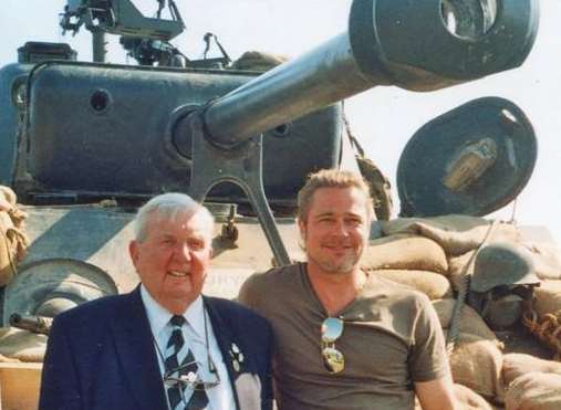 Tank veteran Peter Comfort met Brad Pitt on the set of Fury