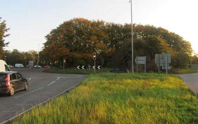 Cars on the roundabout used to be controlled by traffic lights. Picture: KCC