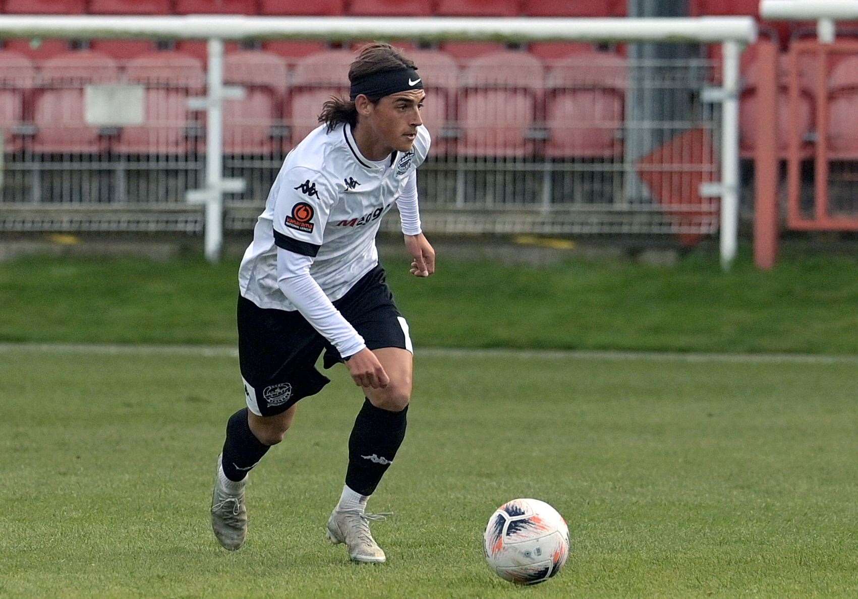 Dover Athletic's George Wilkinson looks for options. Picture: Stuart Brock